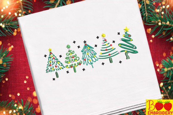 Pine Tree Christmas Embroidery